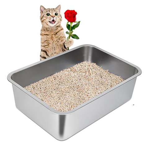 stainless steel rabbit litter box|small stainless steel litter box.